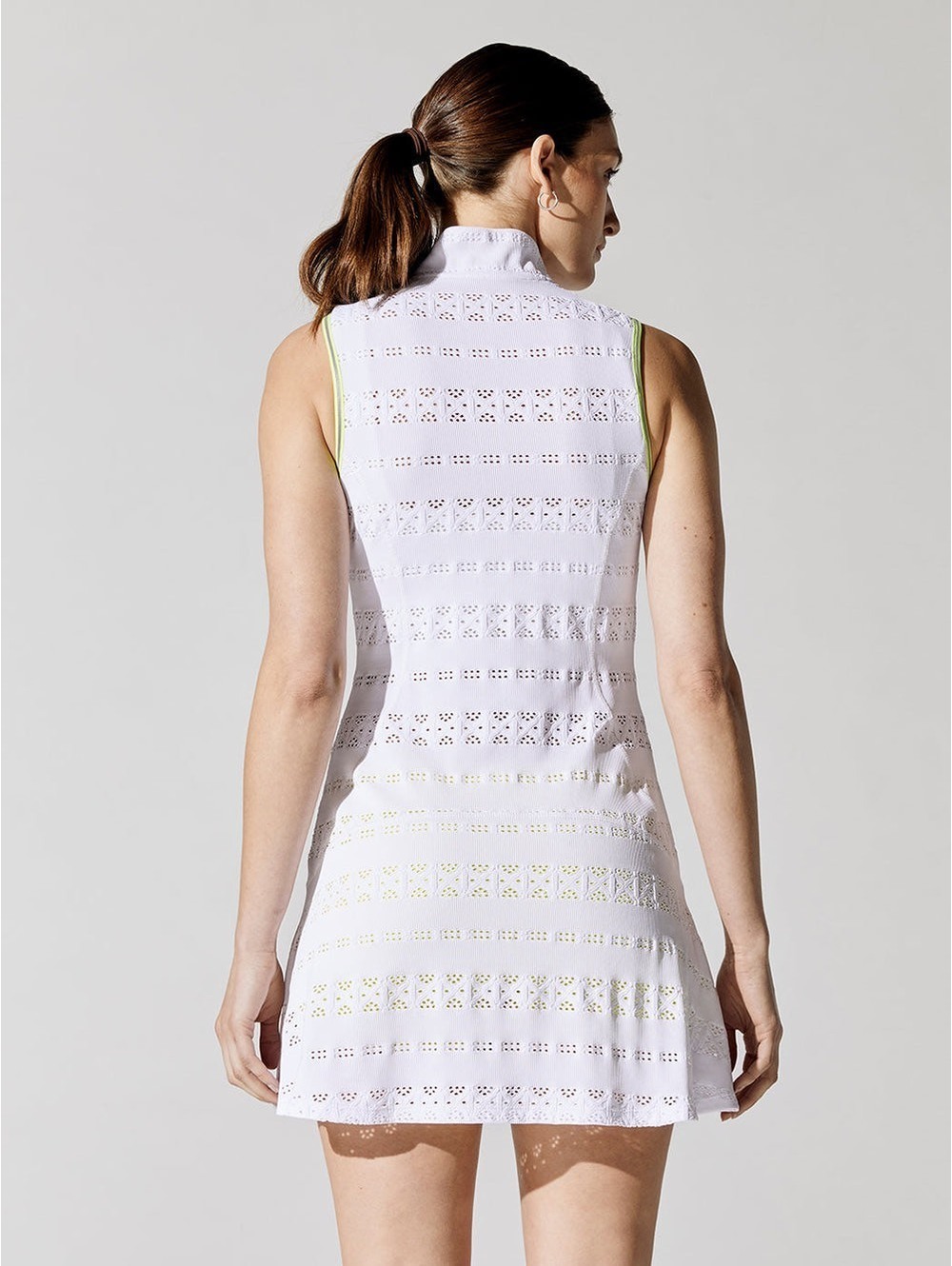 Veronica Beard L’Etoile Sport Zip Front Pointelle Lace Tennis Dress XS White - Picture 5 of 15